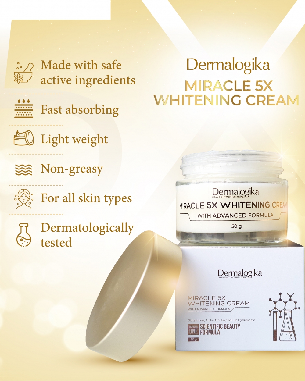 Dermalogika Miracle 5x Whitening Cream with Advanced Formula - Image 3